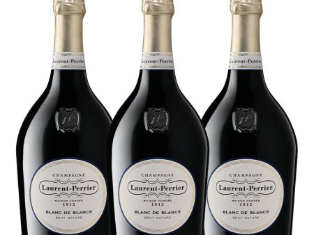 [BUNDLE OF 3] LAURENT PERRIER BLANC DE BLANCS BRUT NATURE NV 750ML Online Sale