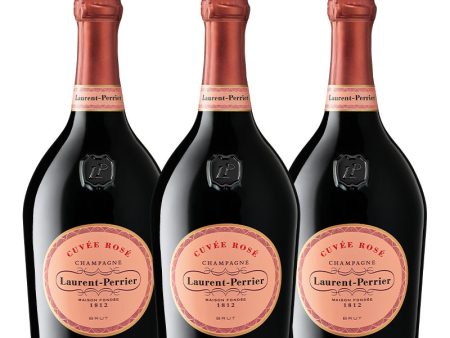 [BUNDLE OF 3] LAURENT PERRIER CUVEE ROSE NV 750ML For Sale