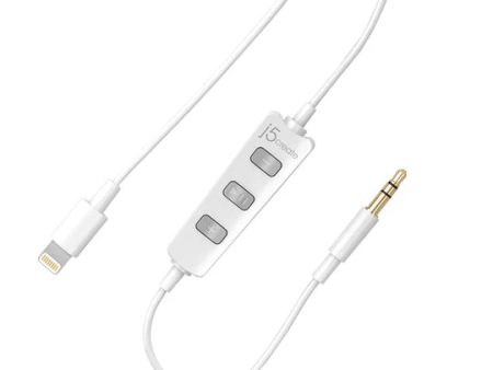 J5Create Lighting To Headphone Cable With HQ Amplifier White For Cheap