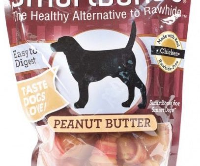 SMART BONES - Peanut Butter Chews Dog Treat Mini 2  - 24 Bones Fashion