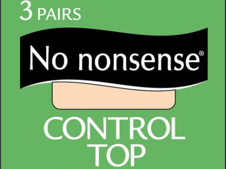 NO NONSENSE - Control Top Sheer Toe Pantyhose Size B Tan - 3 Pairs Cheap