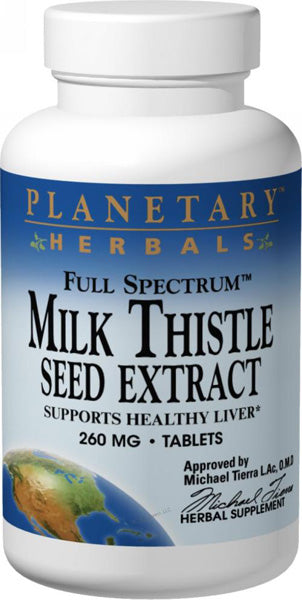 PLANETARY HERBALS - Milk Thistle Seed Extract Full Spectrum 260 mg - 120 Tablets Discount