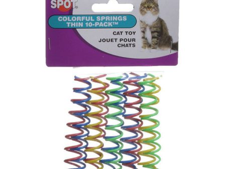 SPOT - Thin Colorful Springs Cat Toy - 10 Pack Cheap