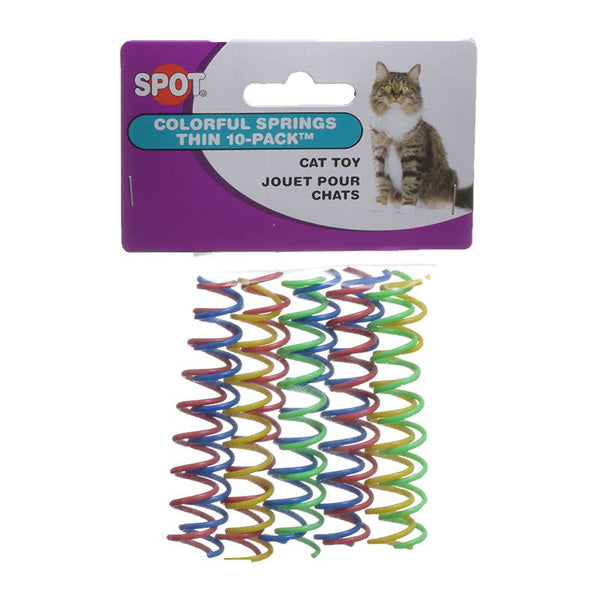 SPOT - Thin Colorful Springs Cat Toy - 10 Pack Cheap