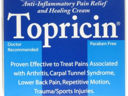 TOPRICIN - Pain Relief and Therapeutic Healing Cream - 4 oz Jar Hot on Sale