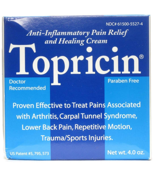 TOPRICIN - Pain Relief and Therapeutic Healing Cream - 4 oz Jar Hot on Sale