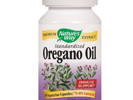 NATURES WAY - Oregano Oil Standardized - 60 Vegetarian Capsules For Discount