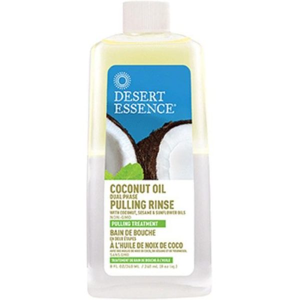 DESERT ESSENCE - Coconut Oil Dual Phase Pulling Rinse - 8 fl. oz. (240 ml) Sale