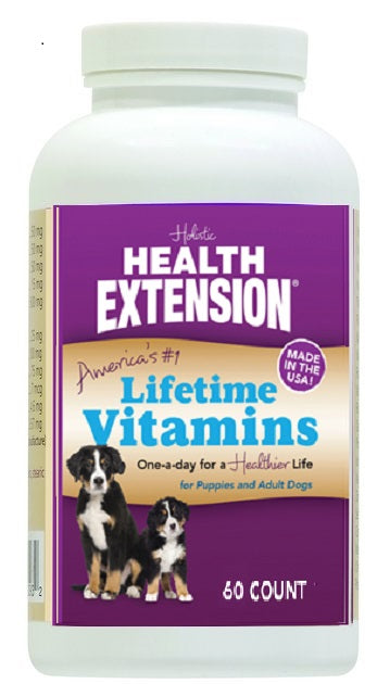 HEALTH EXTENSION - Lifetime Vitamins for Dogs - 60 Count Hot on Sale