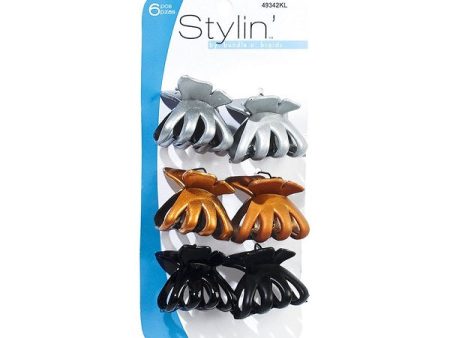 SHALOM - Stylin  Small Butterfly Clips - 6 Clips on Sale