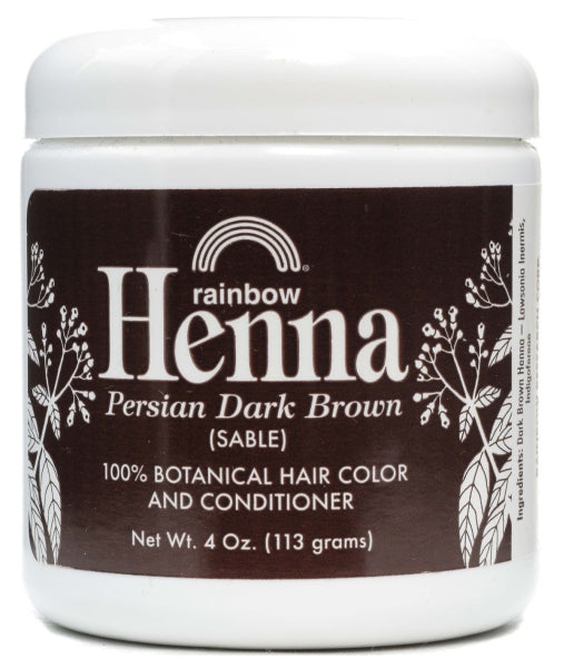 RAINBOW RESEARCH - Dark Brown Henna - 4 oz For Sale