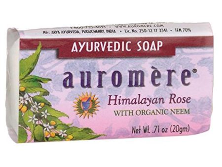 AUROMERE - Travel Size Ayurvedic Soap Himalayan Rose - 0.71 oz. (20 g) on Sale