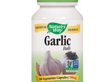 NATURES WAY - Garlic Bulb 580 mg - 100 Vegetarian Capsules For Cheap