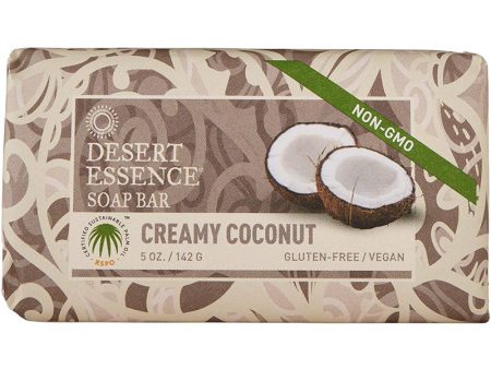 DESERT ESSENCE - Creamy Coconut Soap Bar - 5 oz. (142 g) Online now