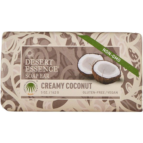 DESERT ESSENCE - Creamy Coconut Soap Bar - 5 oz. (142 g) Online now