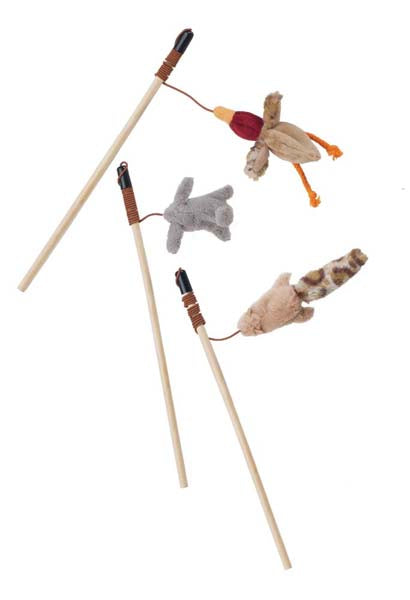 SKINNEEEZ - Forest Friends Teaser Wand Cat Toy Assorted - 12 Inch Fashion